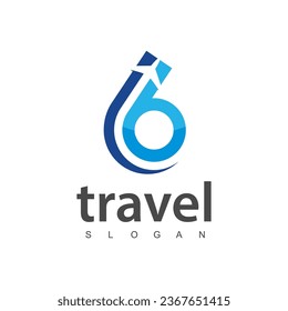 Travel agency business logo. transport, logistics delivery logo design, six travel logo