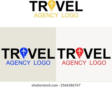 Travel agency company logo vector design