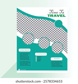 Travel agency corporate flyer design template