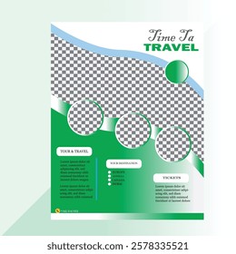 Travel agency corporate flyer design template