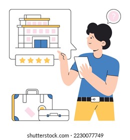 Travel agency flat vector illustration 