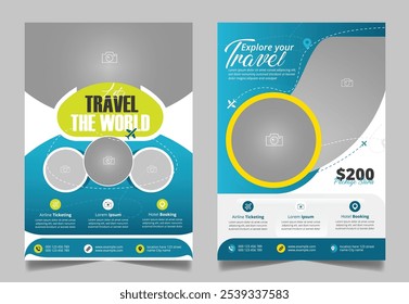 travel agency flyer A4 poster design