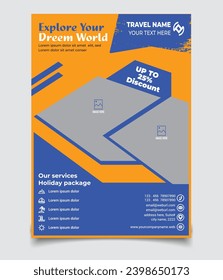 travel agency flyer, advertising travel agency flyer,
