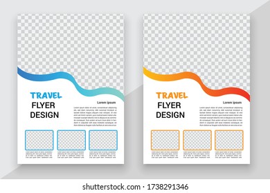 Travel Agency Flyer or Poster Design, Creative Template, Banner or Flyer design for Tour and Travel concept
