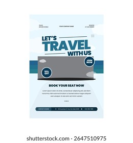 Travel agency flyer poster template design art