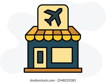 Travel Agency Icon Representing Tourism, Vacation Planning, and Destination Services, Perfect for Highlighting Trip Organization, Tour Packages, and Travel Bookings in a Professional design