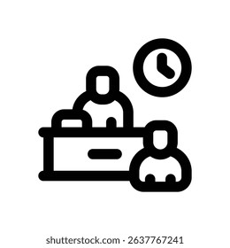 travel agency line icon. Clean and minimalist vector icon for websites, mobile apps, presentations, and logos. Fully scalable and customizable for any project.