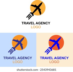 Travel agency logo design. Travel agency company logo design