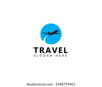 Agencia de viajes Diseño de logotipos Avión volador Logotipo de destino de viaje