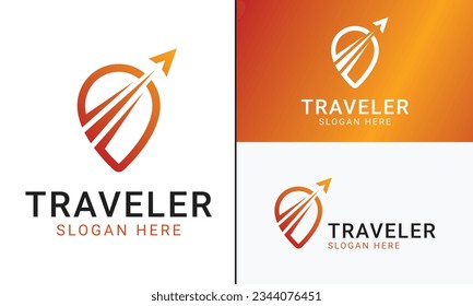 Travel Agency Logo Design Travel Location Logotype Flying Travel  Destination Logo