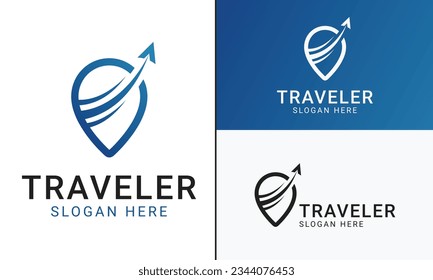 Travel Agency Logo Design Travel Location Logotype Flying Travel  Destination Logo