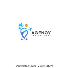 travel agency logo Design Template Vector