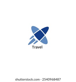 Travel agency logo design template. Logo wordmark travel with airplane design graphic vector illustration.