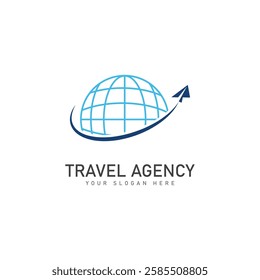 travel agency logo design template vector