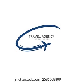 travel agency logo design template vector