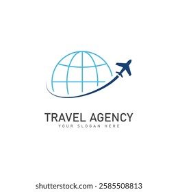 travel agency logo design template vector