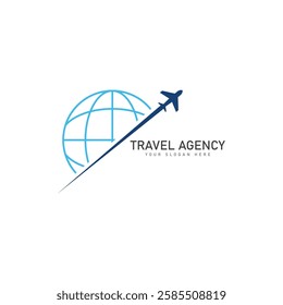 travel agency logo design template vector