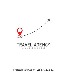 travel agency logo design template vector