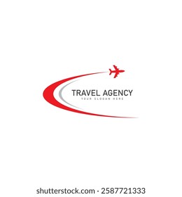 travel agency logo design template vector