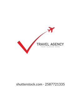 travel agency logo design template vector