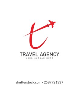 travel agency logo design template vector