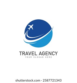 travel agency logo design template vector