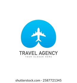 travel agency logo design template vector