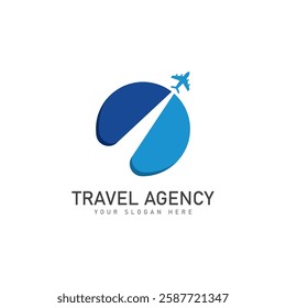 travel agency logo design template vector