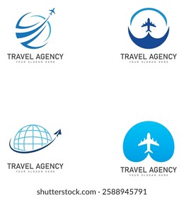 travel agency logo design template vector