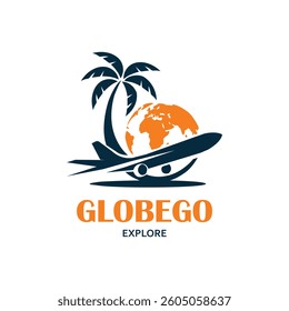 Travel Agency Logo Design – Tourism, Vacation and Airline Badge – Modern Passport and Globe Symbol for Tour Operators, Holidays and Adventure Brands – Vector EPS file fully editable
