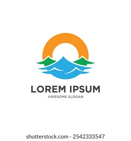 Agencia de viajes Vector de diseño de logotipos