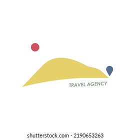Travel agency logo icon sign Vintage design