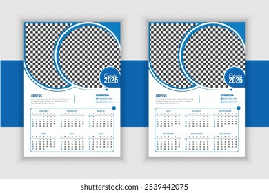 Travel Agency print-ready 2025 wall calendar design