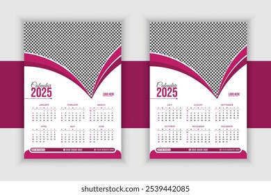 Travel Agency print-ready 2025 wall calendar design