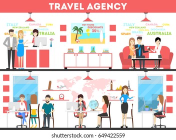 Travel agency set.