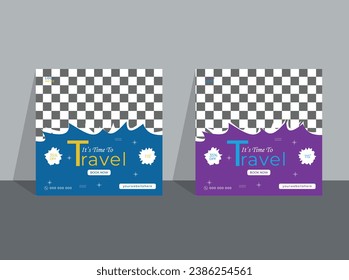 plantilla de publicación en redes sociales de agencias de viajes,
tuit y tuiteo en Instagram o publicación en medios sociales.