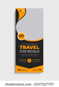 Travel Agency standee roll up banner template design