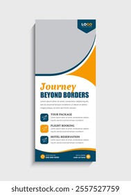 Travel Agency standee roll up banner template design