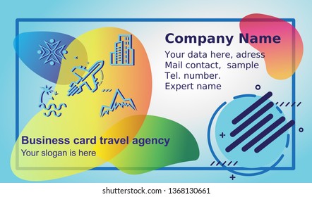 Travel Agency Template, Collection Of Posters From Tourist Company Isolated Vector Illustration