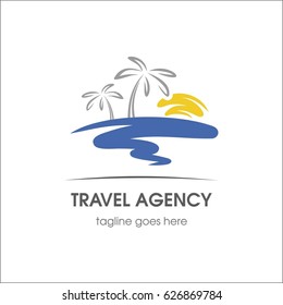 Travel agency. Template for logo