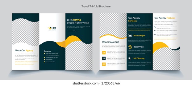 Travel agency Trifold brochure template