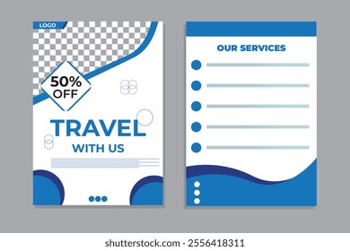 TRAVEL AGENCY VECTOR FLYER DESIGN