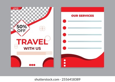 TRAVEL AGENCY VECTOR FLYER DESIGN