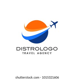 Travel agency vector logo template. Holiday logo template