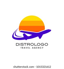 Travel agency vector logo template. Holiday logo template