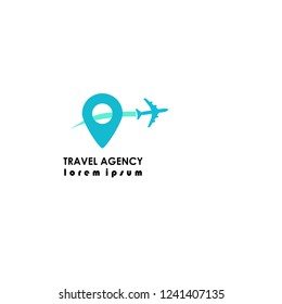 Travel agency vector logo template. Holiday logo template. Location on map logo concept
