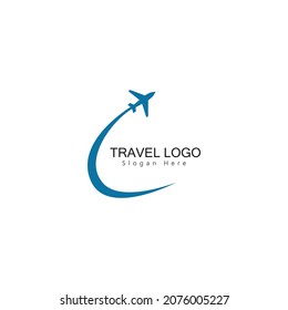 Plantilla de logotipo vectorial de agencia de viajes. Plantilla de logotipo de vacaciones