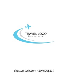 Plantilla de logotipo vectorial de agencia de viajes. Plantilla de logotipo de vacaciones