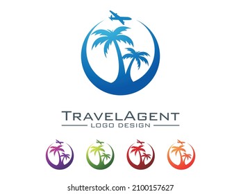 Travel agency vector logo template. Holiday logo template EPS 10.eps