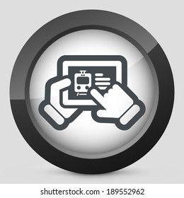 Travel agency website on tablet